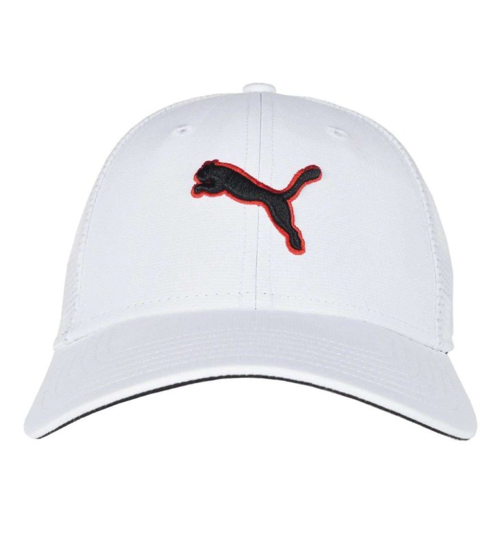 New Men's Puma Golf 3D Cat Flexfit Hat White/Black Large/X-Large - $22.95
