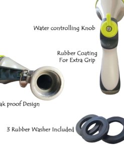 Garden Hose Nozzle - Hand Sprayer - 8 Pattern Adjustable Heavy Duty Metal Con.. - $19.95