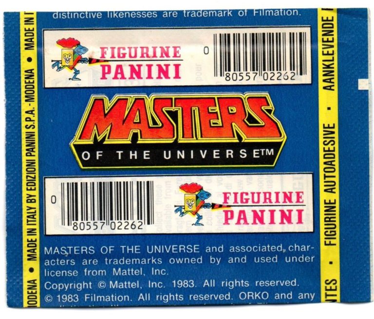 Masters Of The Universe Sticker Card Pack Panini 1983 - $14.95