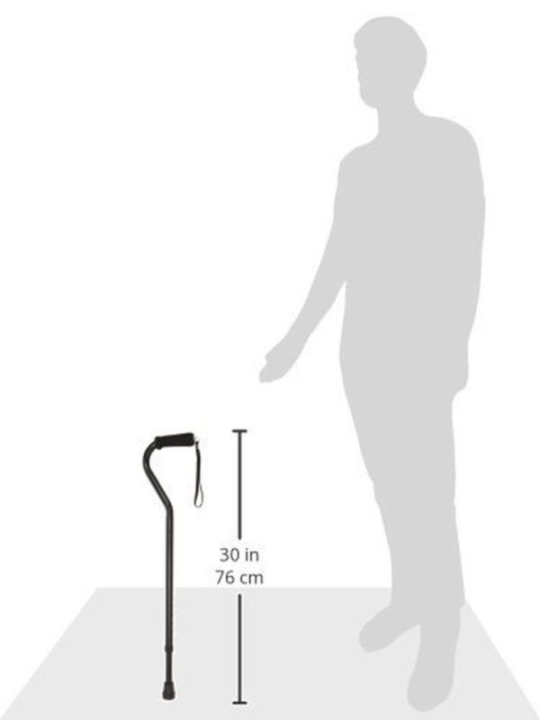 Dmi Deluxe Lightweight Adjustable Walking Cane With Soft Foam Offset Hand Gri.. - $20.95