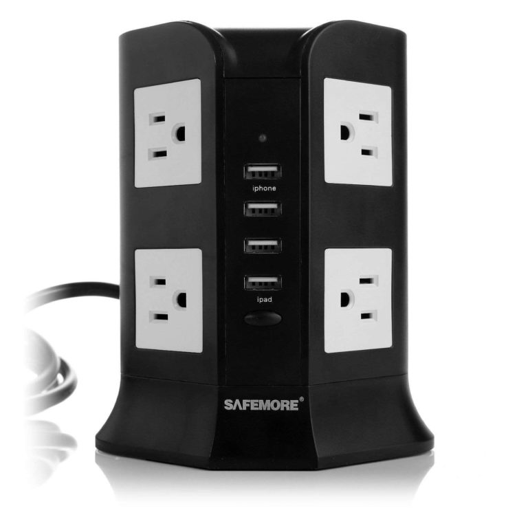 Safemore Smart 8-Outlet With 4-Usb Output Surge Protection Power Strip (Black.. - $35.95