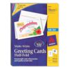 Avery Half-Fold Greeting Cards For Inkjet Printers 5.5 X 8.5 Inches White Box.. - $16.95