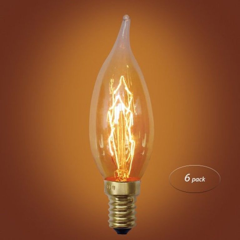 Urbanest Set Of 6 Spiral Loop Incandescents Flame Tip Vintage Edison Bulb E12.. - $26.95