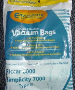 Riccar 8000 Simplicity 7000 Type B Vacuum Bags 6 Pk. By Envirocare - $9.95