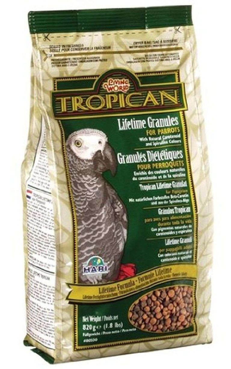 Tropican Lifetime Maintenance Food Granules For Parrots 1.8-Pound - $13.95