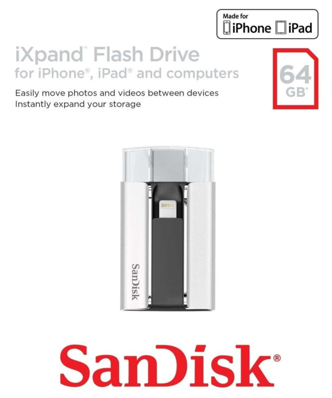 Sandisk Ixpand 64Gb Usb 2.0 Mobile Flash Drive With Lightning Connector For I.. - $84.95