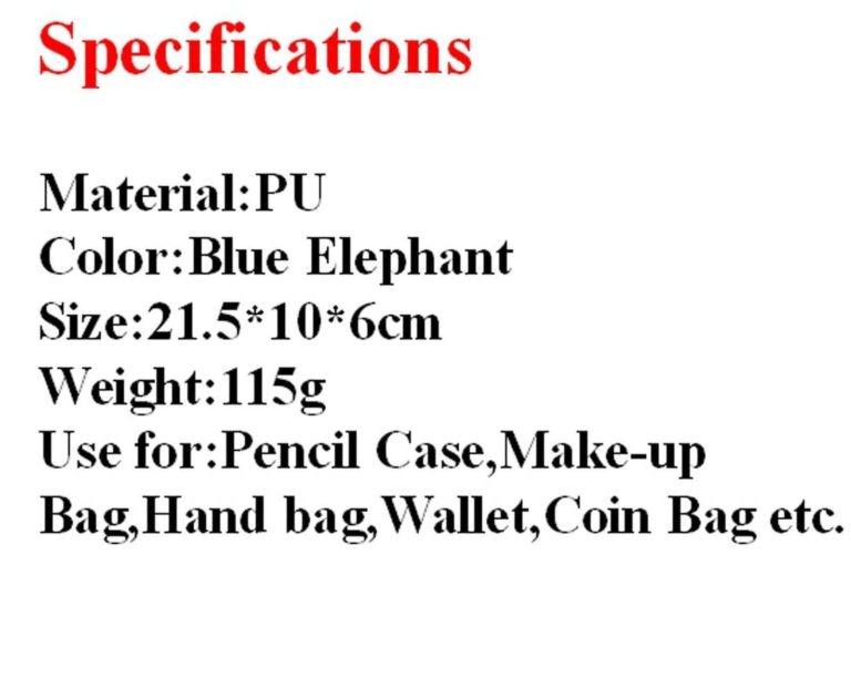Ithings J 1 Pcs School Supplies Pencil Case Pu Leather Elephant Big Funny Cut.. - $14.95