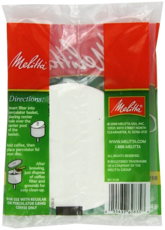 Melitta Coffee Filters For Percolators White (3.5-Inch Discs) 100-Count Filte.. - $30.95