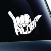 Shaka Aloha Hand Hawaii Symbol Decal Funny Car Truck Sticker Window (White) - $500.95