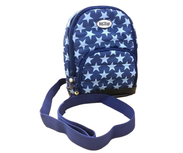 Nuby 2 In 1 Quilted Harness Backpack Navy Stars Child Leash Baby Walking Safe.. - $16.95