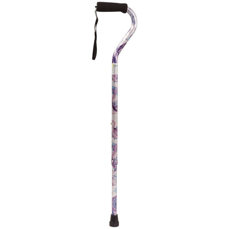 Dmi Adjustable Designer Cane With Offset Handle Comfort Grip And Strap Nautical - $16.95