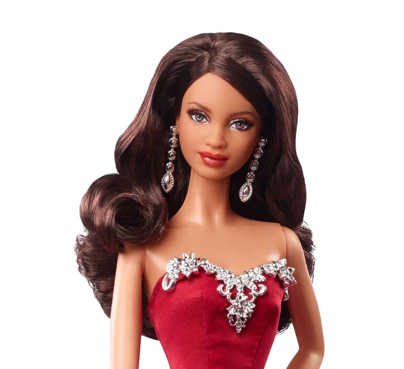 Barbie Collector 2015 Holiday African American Doll Brunette Swiftsly