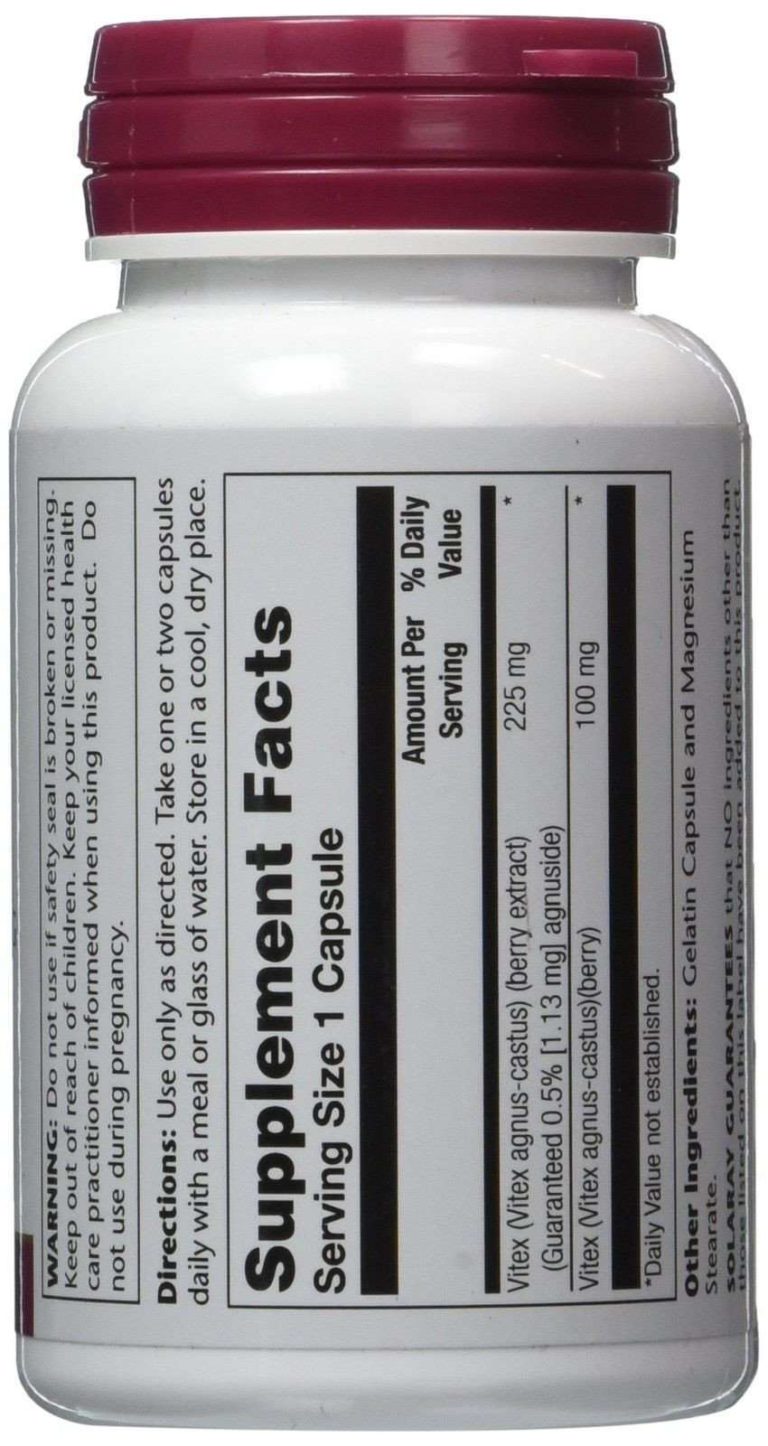 Solaray - Vitex Chaste Berry Extract 225 Mg 60 Capsules - $20.95