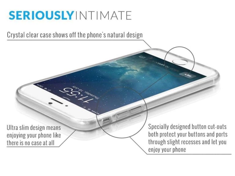Iphone 6 Plus Case Clear Crystal Gel Rubber Flexible Slim Soft Case (It Looks.. - $10.95
