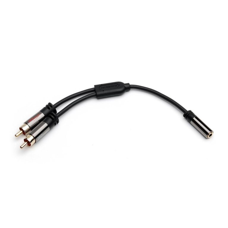 Kabeldirekt (05 Ft) Y Adapter ( 1 X 3.5Mm Female To 2 X Rca Male) - Pro Series - $11.95