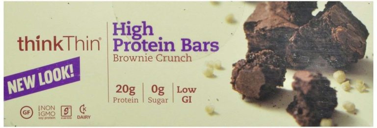 Thinkthin High Protein Bars Brownie Crunch 2.1 Ounce (Pack Of 10) 10 Count - $19.95