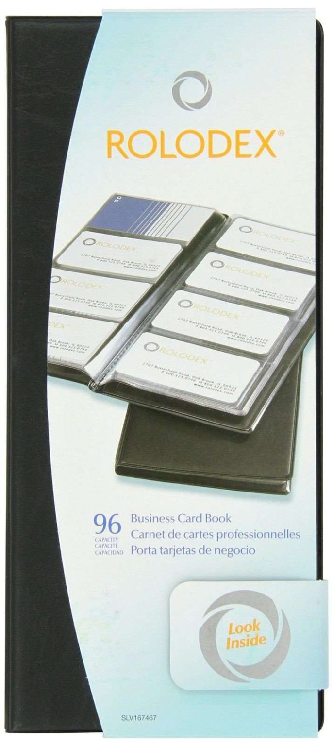 Rolodex Vinyl Business Card Book With A-Z Tabs Holds 96 Cards Of 2.25 X 4 Inc.. - $10.95