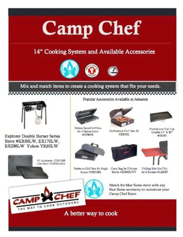 Camp Chef Explorer 2 Burner Range Black 34" H X 9.5" W X 16.25" L - $112.95