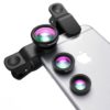 Victsing Clip 3-In-1 180Fish-Eye Lens+Wide Angle Lens+Micro Lens Camera Lens .. - $13.95