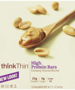 Thinkthin High Protein Bars Creamy Peanut Butter 2.1 Ounce (Pack Of 10) - $19.95