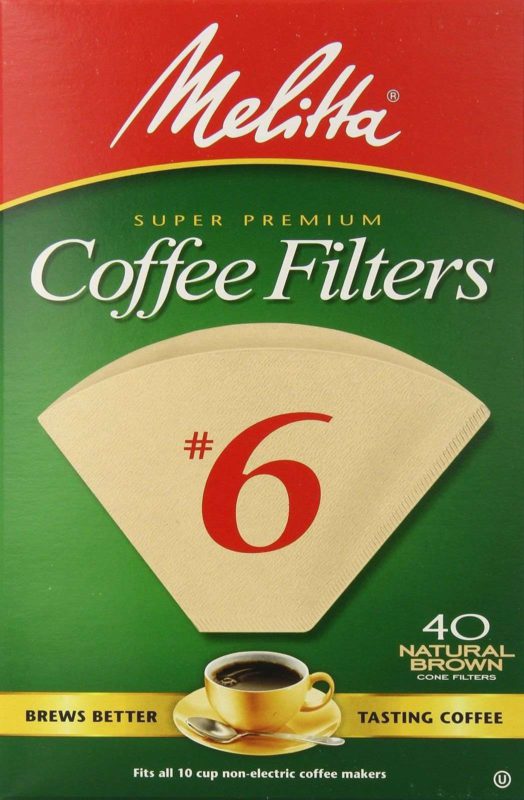 Melitta Cone Coffee Filters Natural Brown No. 6 40-Count Filters (Pack Of 12) - $31.95