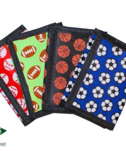 Sports Ball Wallet Nylon Velcro Trifold Kids Wallets For Boys Baseball Basket.. - $11.95