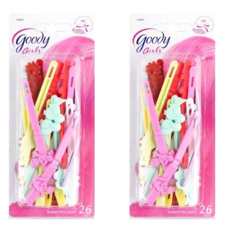 Goody - Girls Sassy Self Hinge Hair Barrettes - 52 Count Assorted Colors 2-Pack - $11.95