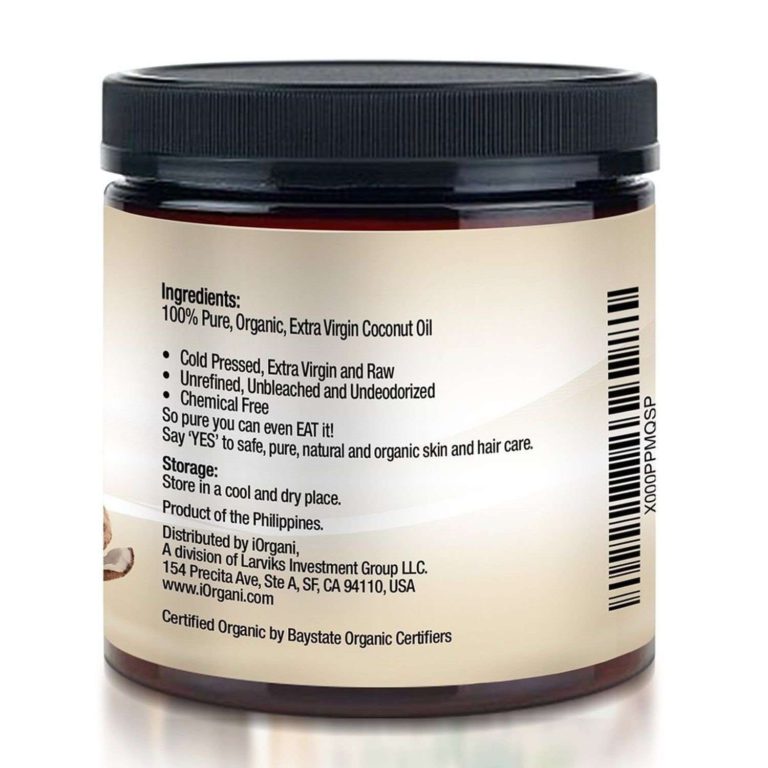 Iorgani Raw Virgin Organic Coconut Oil For Body Skin Scalp And Hair Growth - $22.95