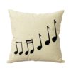 Cotton Linen Music Note Decorative Throw Pillow Case Cover Music Cushion Cove.. - $30.95