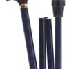 Duro-Med Adjustable Folding Fancy Cane With Derby Top Wood Handle And Rubber .. - $32.95