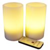 Led Lytes Flameless Candles Battery Operated Pillars W/Remote Set Of 2 Ivory .. - $18.95