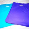 100 12X15 Glossy Purple And Teal Plastic Merchandise Bags W/Die Cut Handles - $70.95