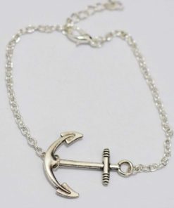 Silver Anchor Bracelet Silver Anchor Charm Braceletunique Bracelet Birthday P.. - $11.95