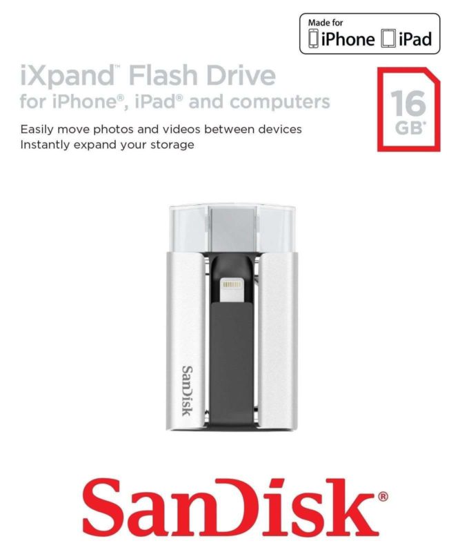 Sandisk Ixpand 16Gb Usb 2.0 Mobile Flash Drive With Lightning Connector For I.. - $43.95