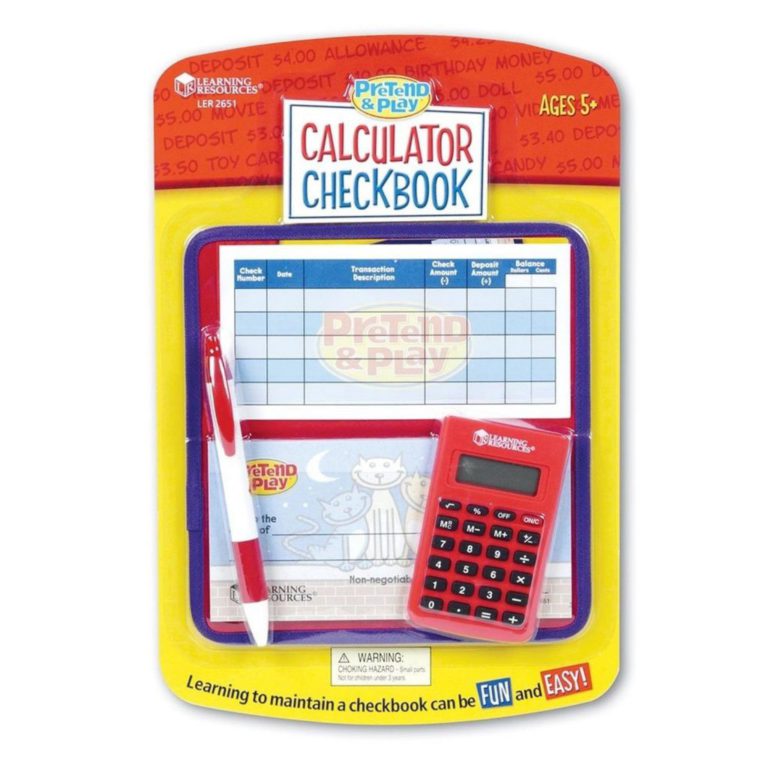 Learning Resources Pretend & Play Checkbook With Calculator - $18.95