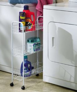 Household Essentials Slim Line 3-Tier Metal Storage Cart White - $20.95