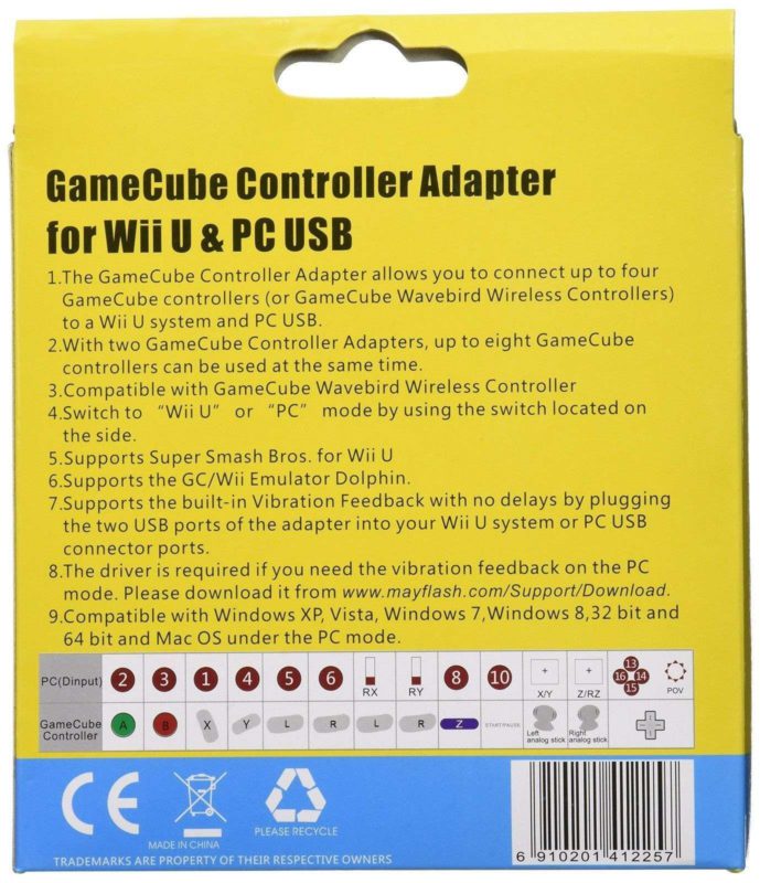 Mayflash Gamecube Controller Adapter For Wii U And Pc Usb 4 Port - $19.95