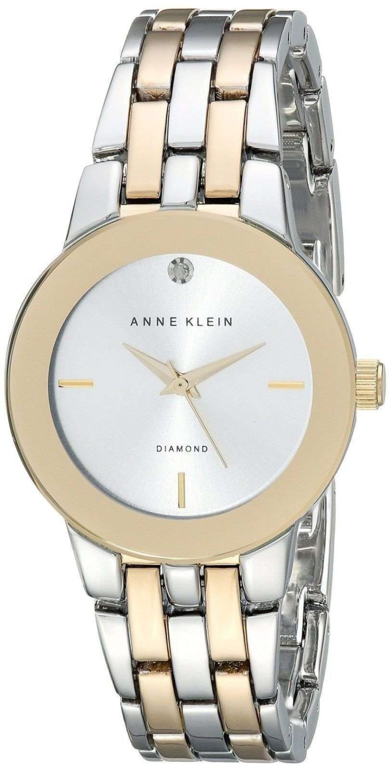 Anne Klein Women's Ak/1931Svtt Diamond-Accented Dial Two-Tone Bracelet Watch - $63.95