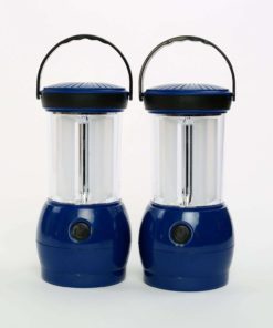 Set Of 2 Blue Emergency Battery Conserving Camping Lanterns - $21.95