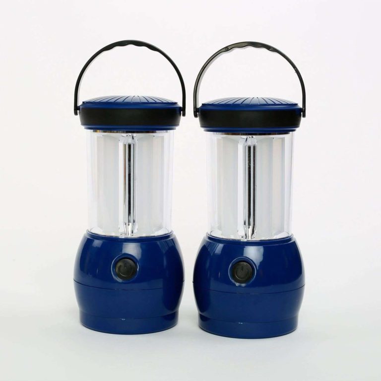 Set Of 2 Blue Emergency Battery Conserving Camping Lanterns - $21.95