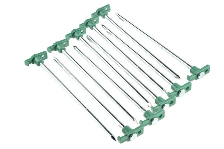 Se 9Nrc10 Galvanized Non-Rust Tent Peg Stakes With Green Stopper 10 Pack - $15.95