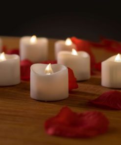 Mars Flameless Candles - 12 White Bright Battery Operated Candles Tea Lights .. - $19.95