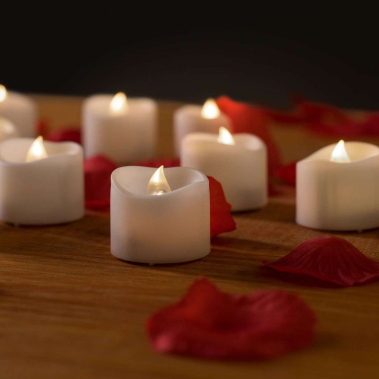 Mars Flameless Candles - 12 White Bright Battery Operated Candles Tea Lights .. - $19.95