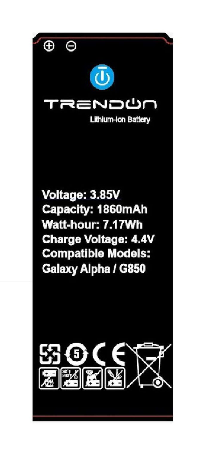 Galaxy Alpha Battery Trendon [2 Batteries + Charger] Samsung Galaxy Alpha (2X.. - $26.95
