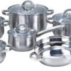 Heim Concept 12-Piece Stainless Steel Cookware Set With Glass Lid Silver - $19.95