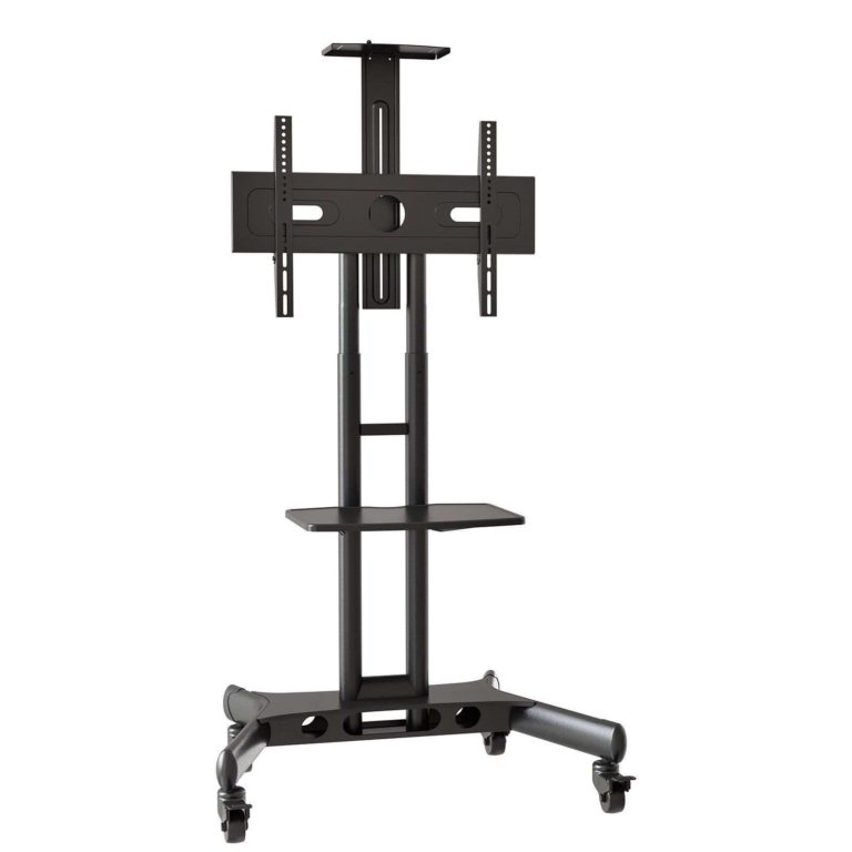 Mount Factory Rolling Tv Stand Mobile Tv Cart For Flat Screen Led Lcd Oled Pl.. - $123.95