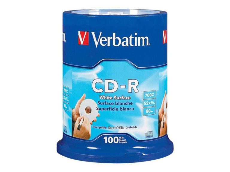 Verbatim 700 Mb 52X 80 Minute Blank White Surface Disc Cd-R 100-Disc Spindle .. - $16.95