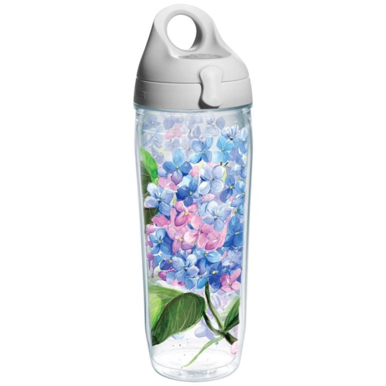 Tervis Hydrangeas Wrap Water Bottle With Grey Lid 24-Ounce Garden Party - $29.95