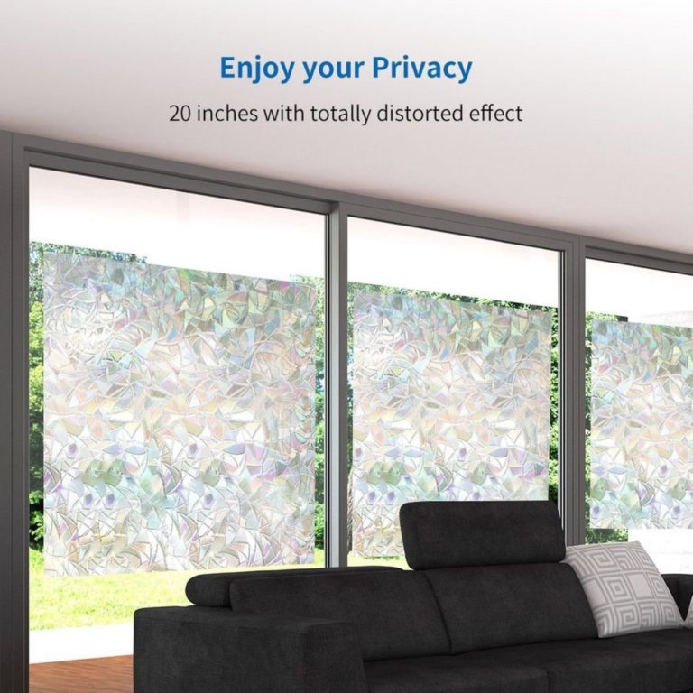 Rabbitgoo 3D No Glue Static Decorative Frosted Privacy Window Films For Glass.. - $19.95