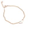 Alloy Silver / Rose Gold Love Heart Bracelet - $15.95